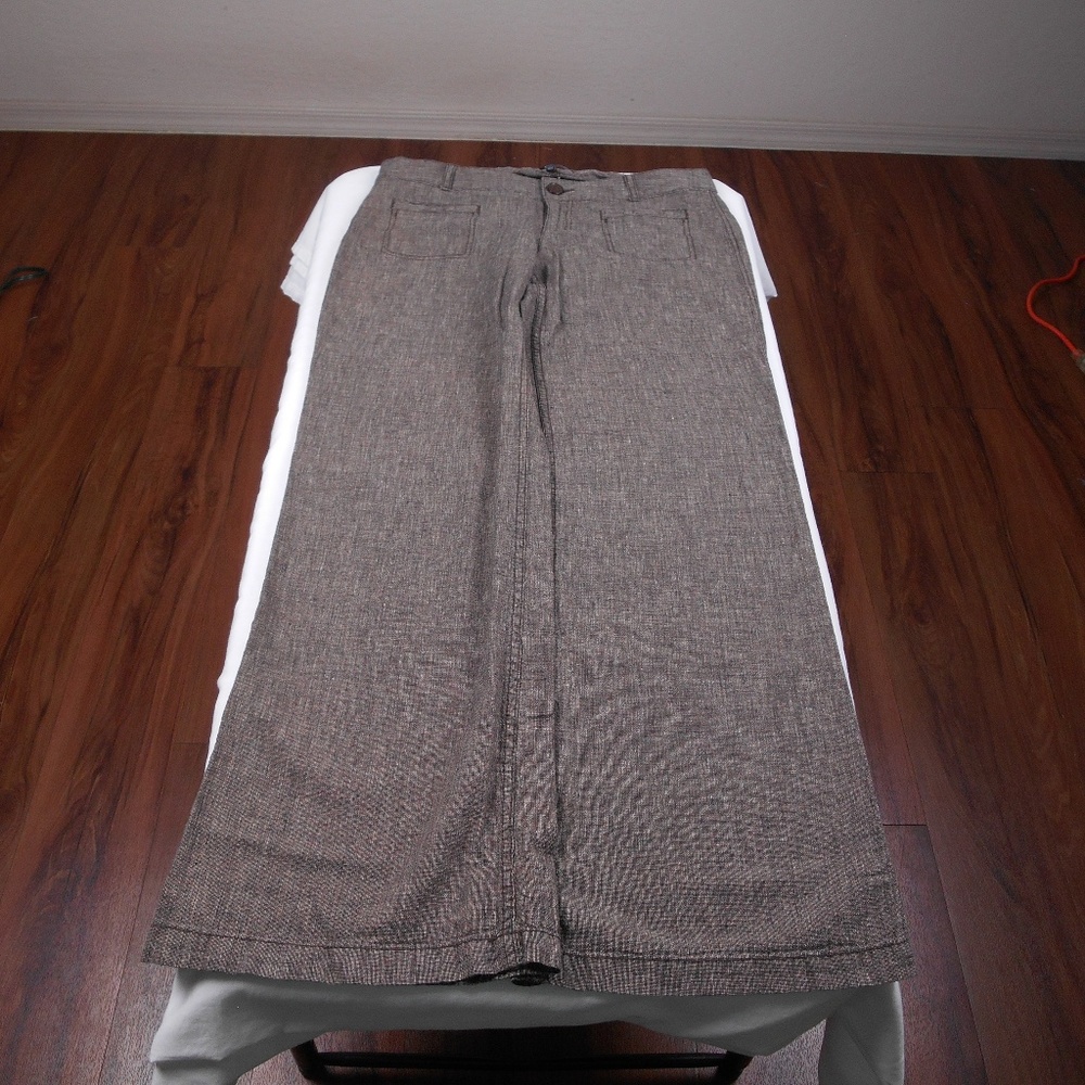 Express Linen Blend Wide Leg Trousers